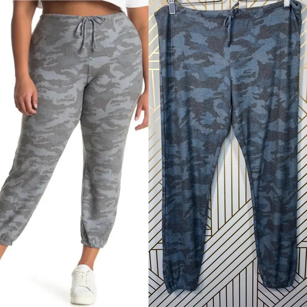 Chaser Blue Camo Love Brushed‎ Knit Joggers